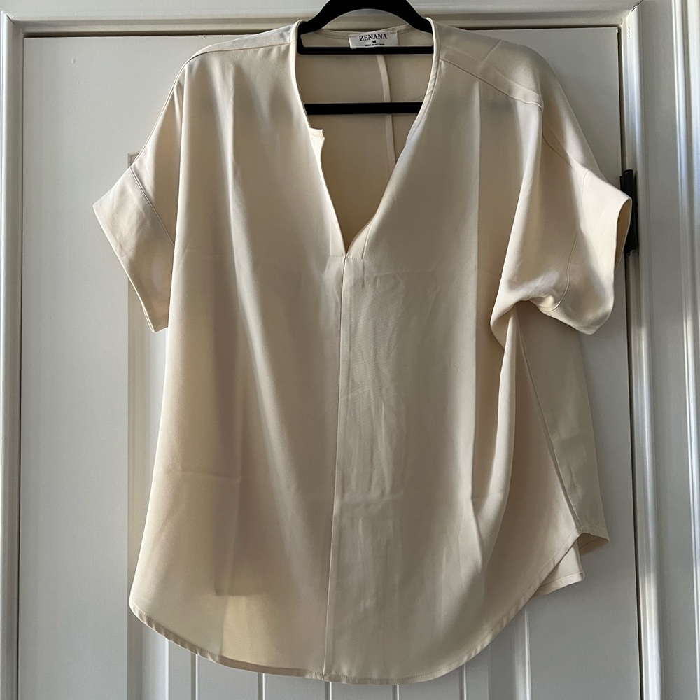 Cream color boutique top